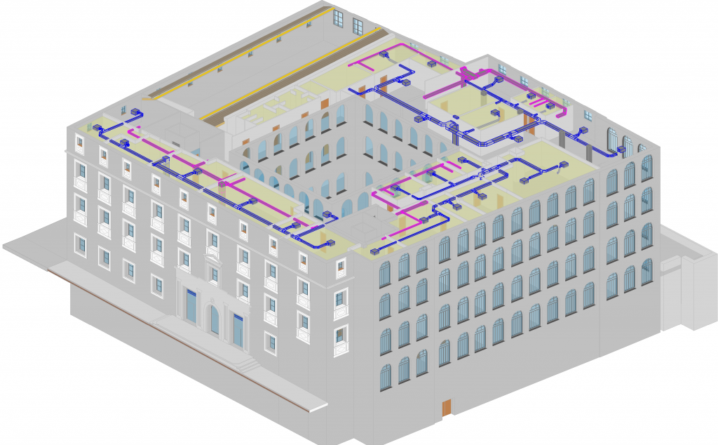 Diseño y redacción del proyecto de construcción de la renovación de las instalaciones del Palau de la Diputació de Tarragona.